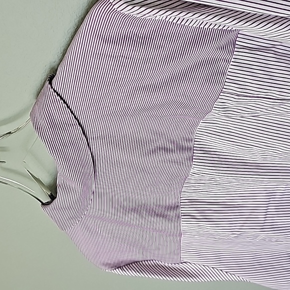 Lane Bryant Office purple striped long sleeve button down NWT size 26 - Picture 7 of 7